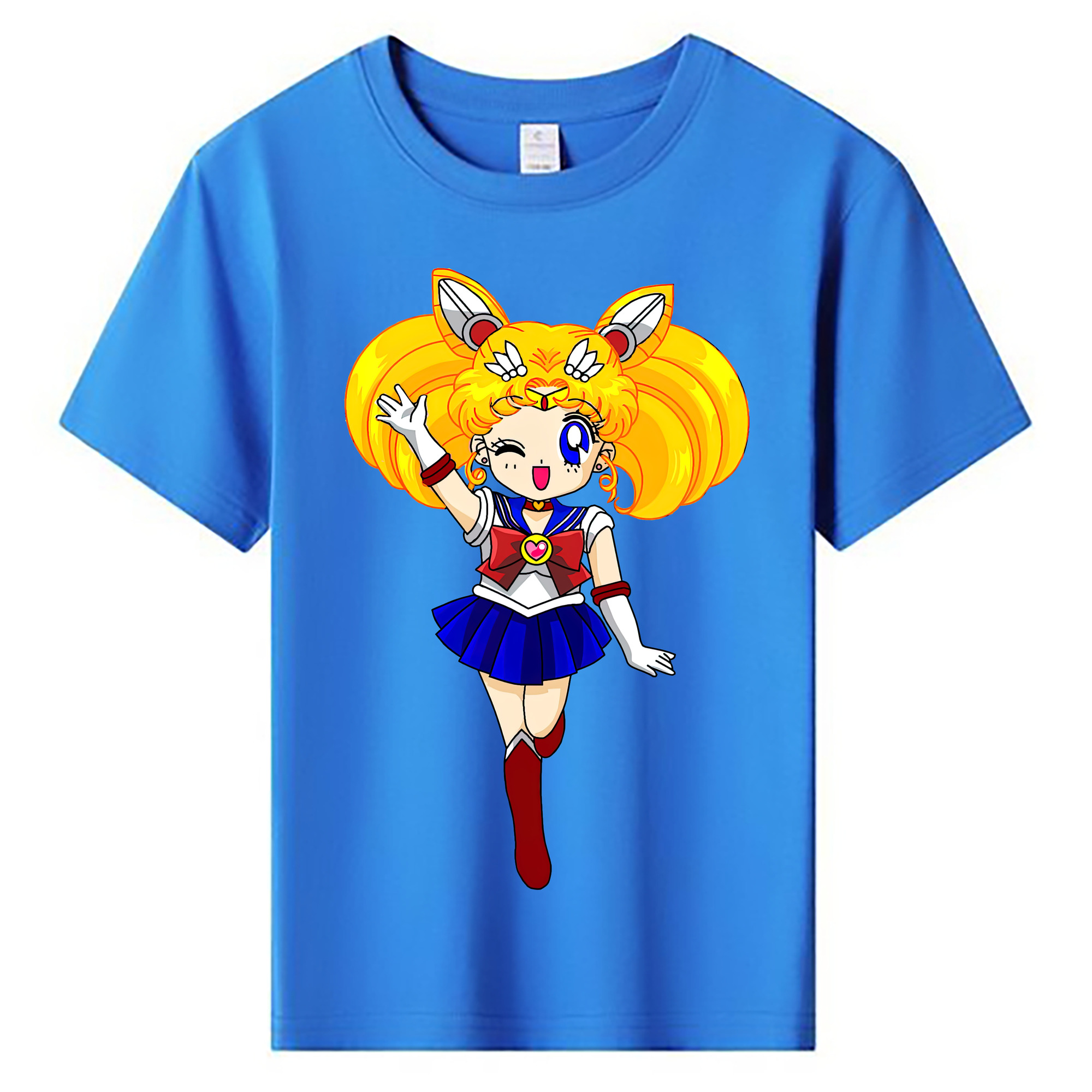 （画像用） 美少女戦士セーラームーン 月野 うさぎ つきの うさぎ Sailor Moon Tsukino Usagi 綿100％キッズTシャツ（フロントプリント）